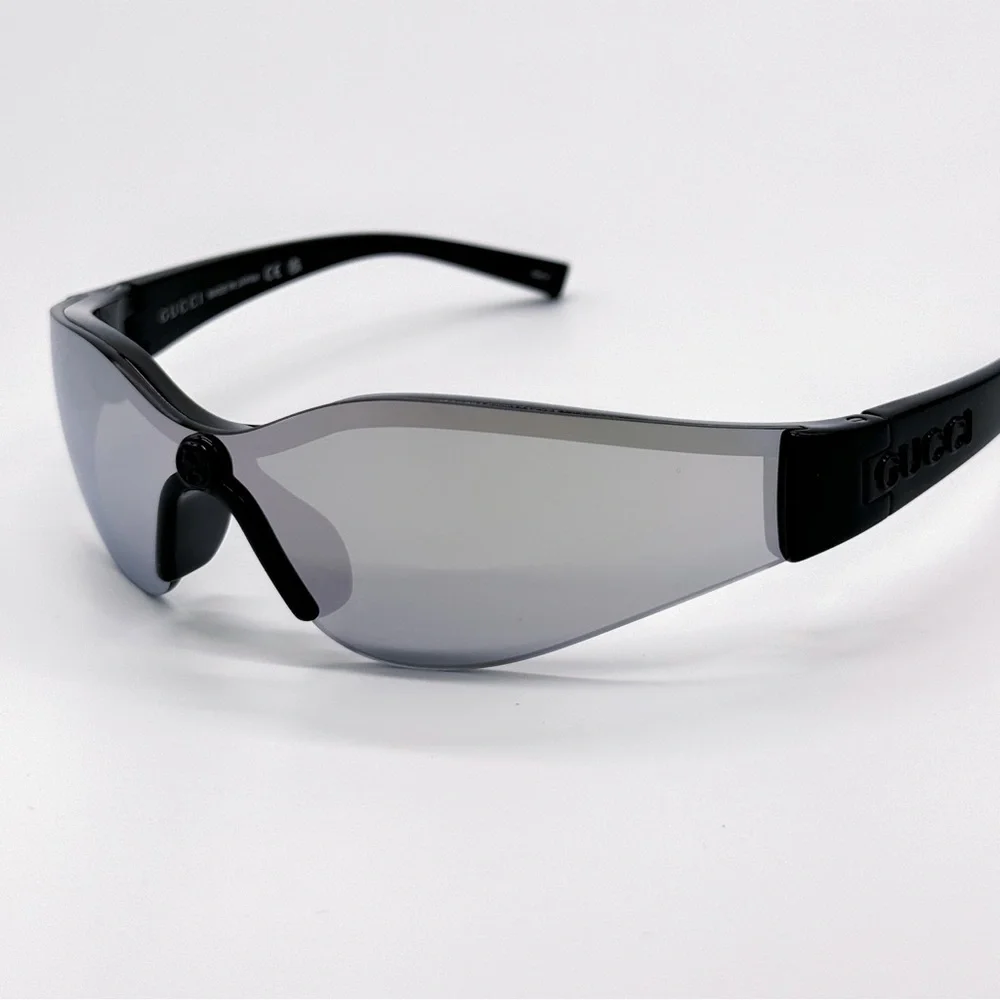 NEW GUCCI GG1651S 004 MASK BLACK SILVER UNISEX SUNGLASSES GUCCI